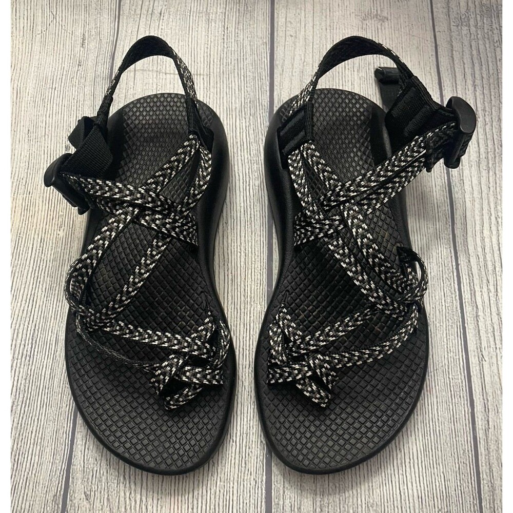 Black & White Chaco Chaco’s Women’s Ladies Hiking Sandals Shoes, Size Adult 5